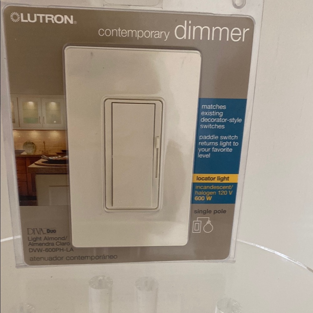 Lutron Contemporary Dimmer Light Almond